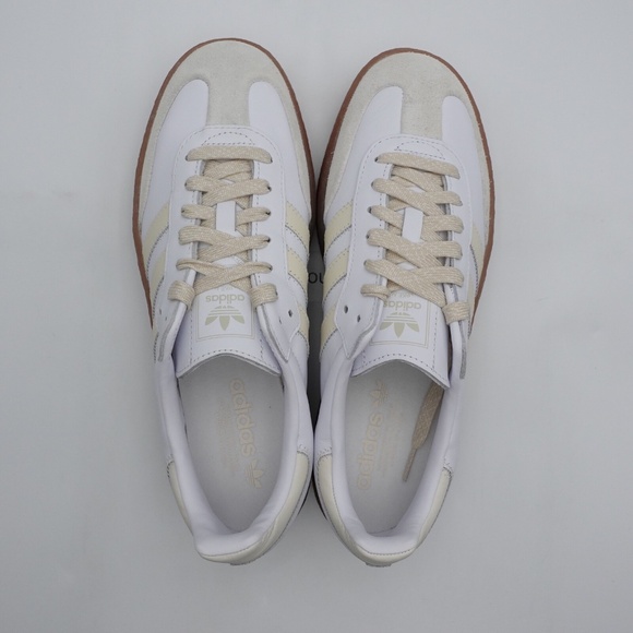 NEW adidas Originals Sambae Platform Leather Sneakers IE9107 Beige - Picture 3 of 16